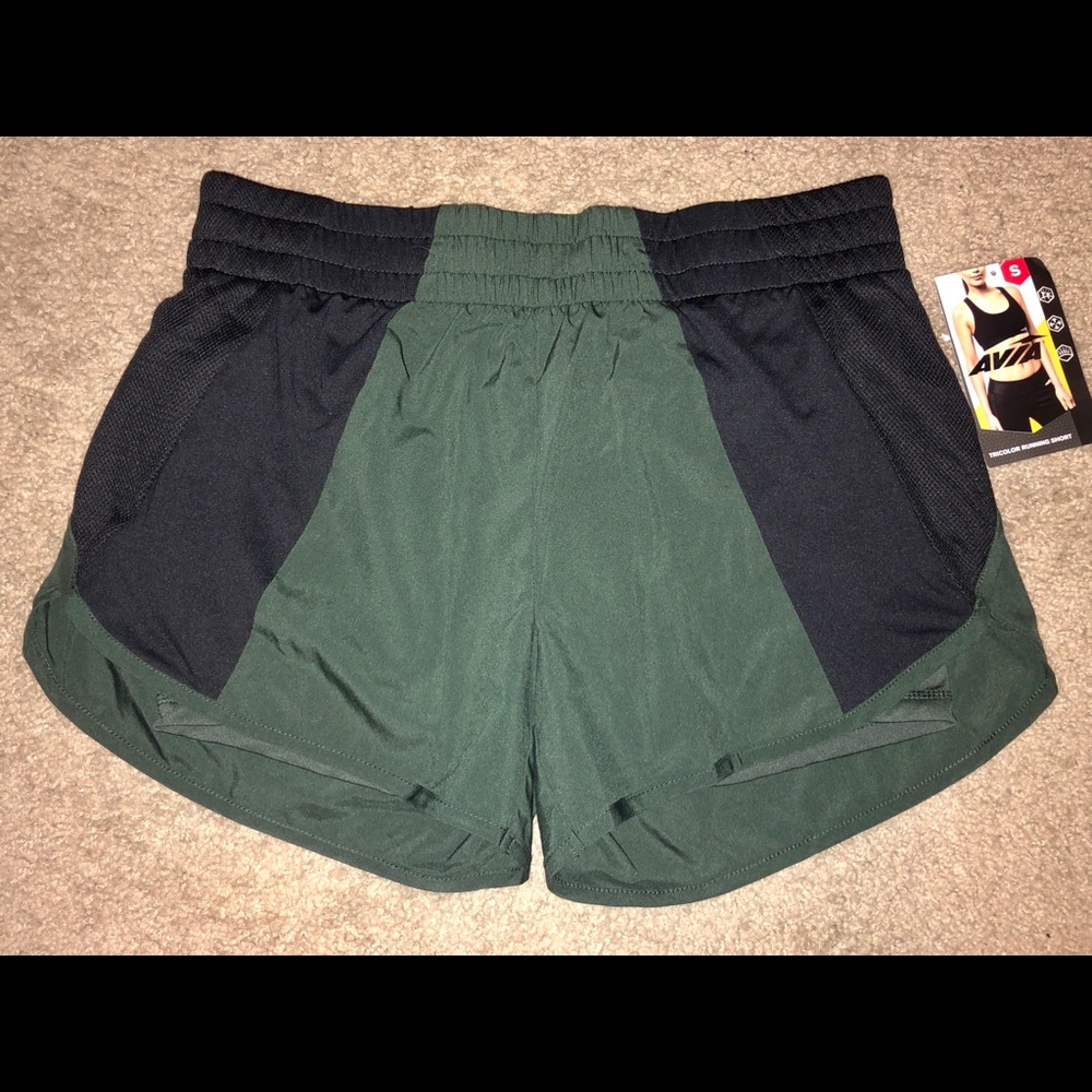 brand new dark green running shorts